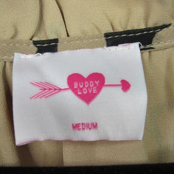 BUDDY LOVE WOMEN’S ZOZO CAT SCRATCH DRESS IN TAN SZ M - Picture 4 of 5